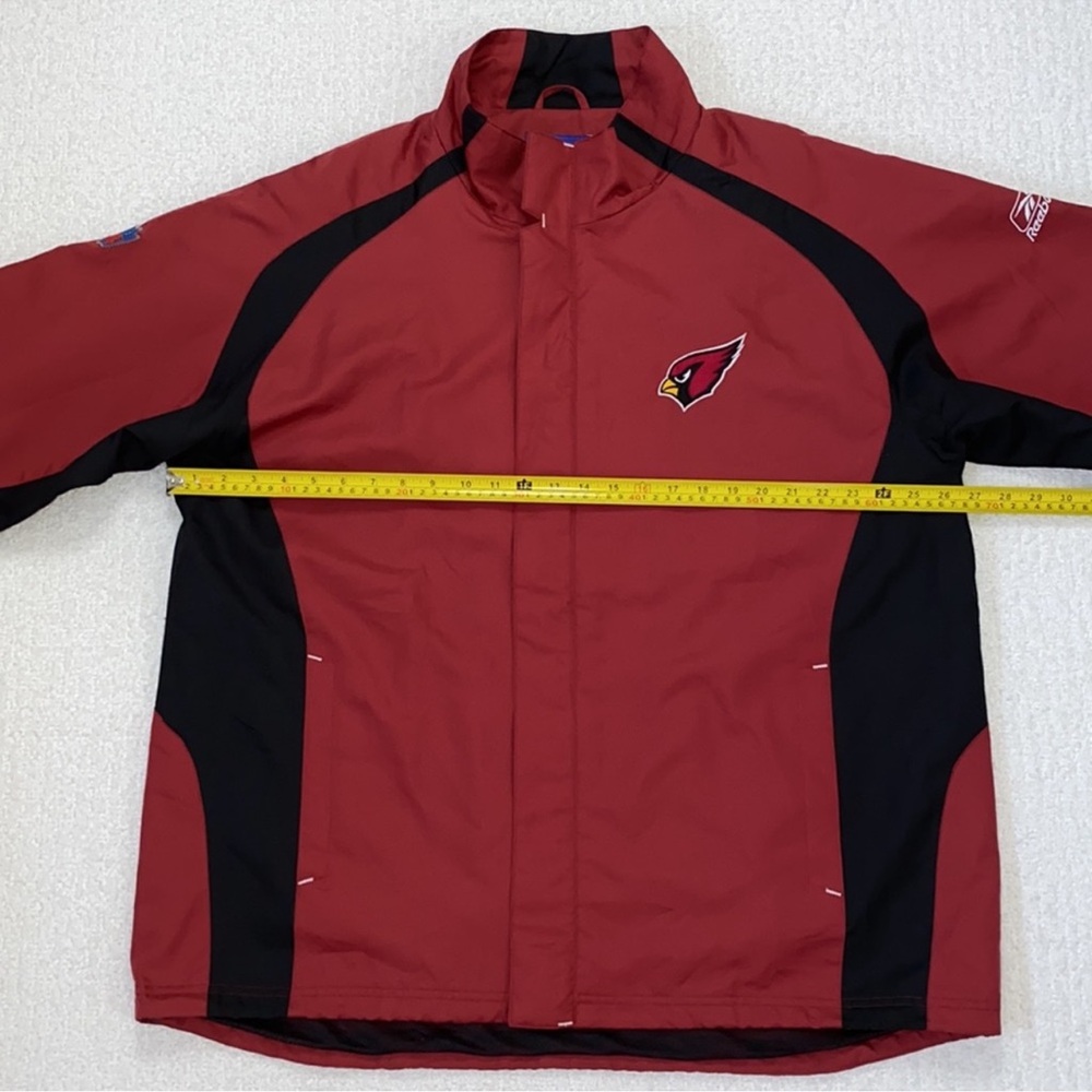 NFL Field Reebok Arizona Cardinals Football League Red & Black Full Zip Jacket 🏈 - Picture 9 of 15